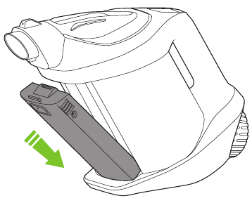 De batterij terugplaatsen - Stap 1