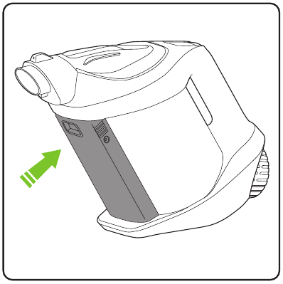 De batterij terugplaatsen - Stap 2