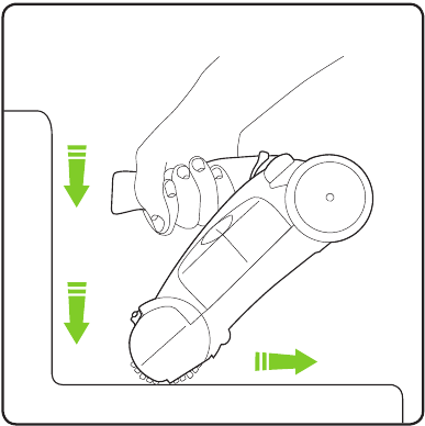 Gebruik in de hand en trap reinigen - Gebruik op trappen