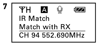 Bodypack-zender - IR Match (IR-overeenkomst)