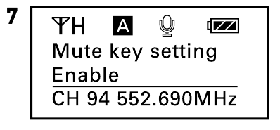 Plug-on zender - Mute-toets instellen