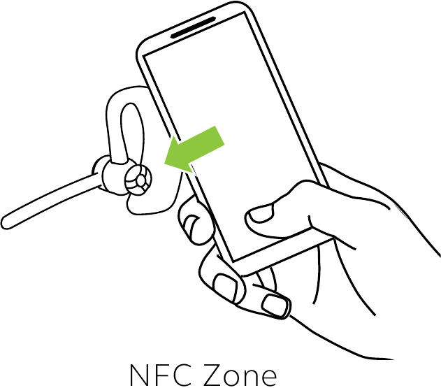 Verbinding maken met uw smartphone via NFC