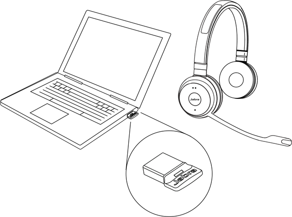 Verbinden met pc (met Jabra Link 380)
