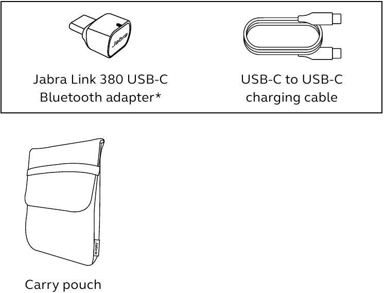 Meegeleverde accessoires - USB-C versie