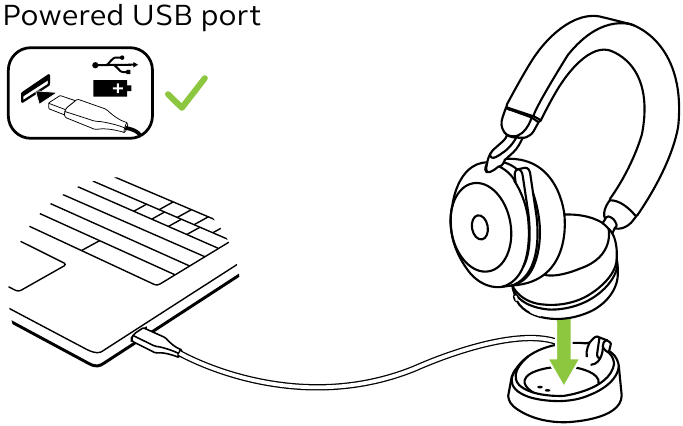Opladen met de bureaustandaard