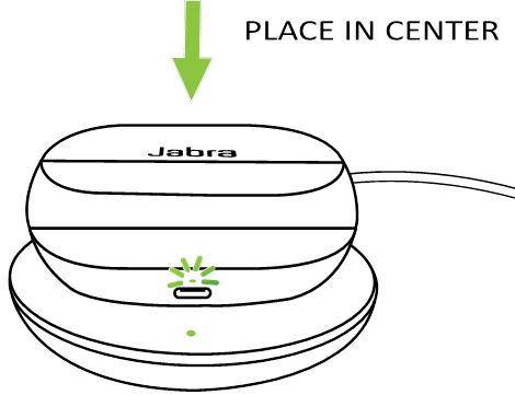 De oplaadcase opladen met de oplaadpad