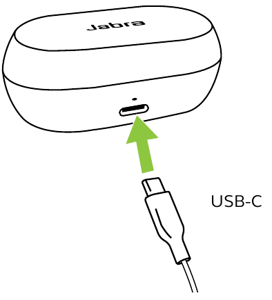 De oplaadcase opladen met USB