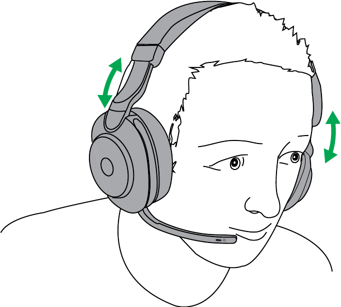 De headset aanpassen