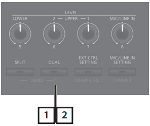 Optreden met gelaagde tonen (Dual Mode)