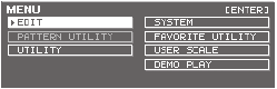 MENU-scherm