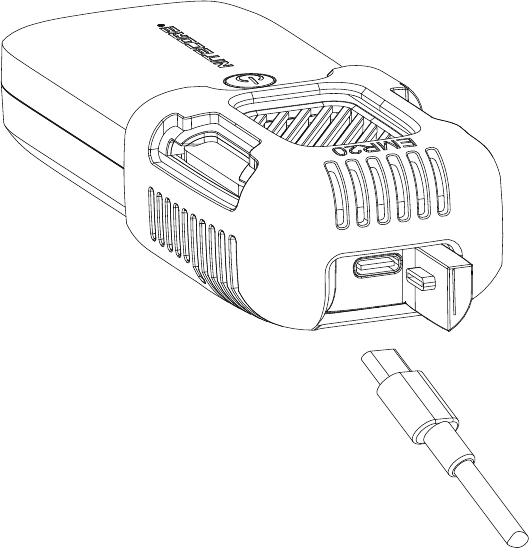 Opladen - Verbinding maken met de externe voeding