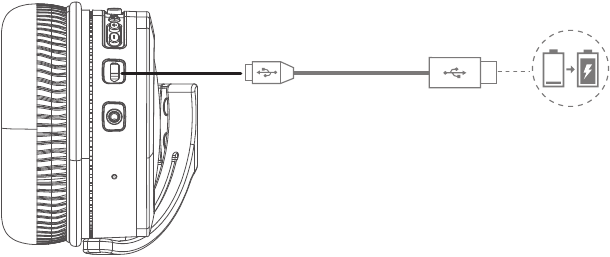 Batterij opladen - De hoofdtelefoon opladen