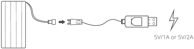 De batterij opladen en installeren - Stap 1