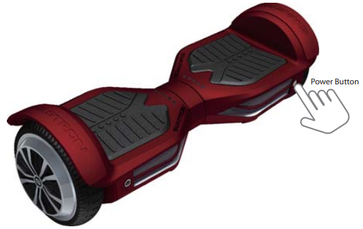 Druk op de AAN/UIT-KNOP om je SWAGTRON&reg;-eenheid in te schakelen.
