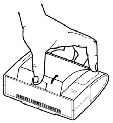 De batterijen plaatsen - Stap 1