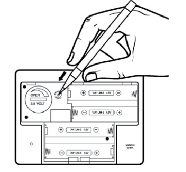 De batterijen plaatsen - Stap 3