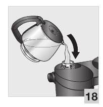 De boiler vullen met water