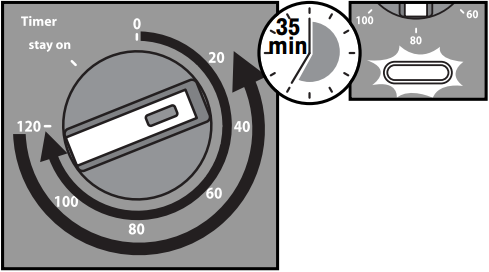 GRILL FUNCTIE - Stap 2 - De timer instellen