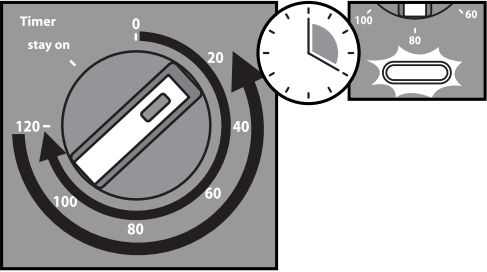 TOAST/CONVECTIE FUNCTIE - De timer instellen