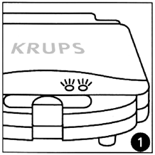 Wafelijzer aan