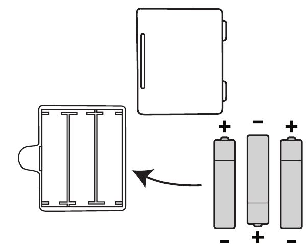 Plaats de batterijen