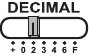 Decimale punt selectie schakelaar
