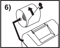Plaats de nieuwe papierrol