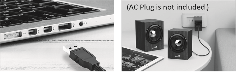USB gevoed / Plug and Play