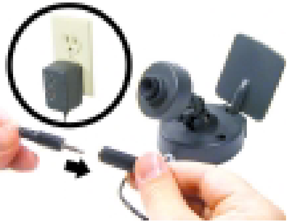 Camera aansluiten op de stroom