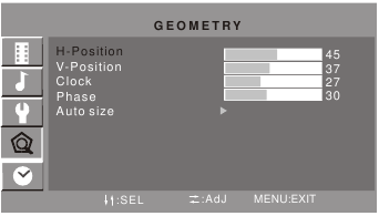 GEOMETRIE INSTELLINGEN