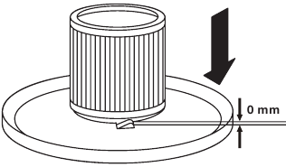 Het geplooide filter reinigen - Stap 2