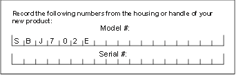 Locatie van model- en serienummer