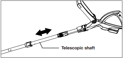 De telescopische stang aanpassen - Stap 2