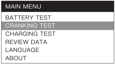 Starttest (12V&24V) - Stap 1