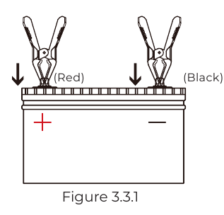 Connect the Clamps to the Battery Terminals