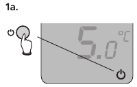 Houd de knop 2 seconden ingedrukt