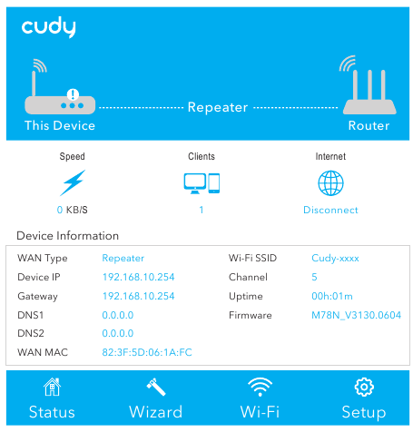 Repeater Modus - Gebruik van een webbrowser - Stap 3