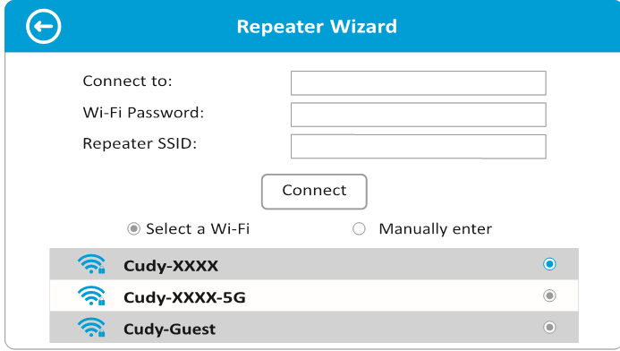 Repeater Modus - Gebruik van een webbrowser - Stap 4