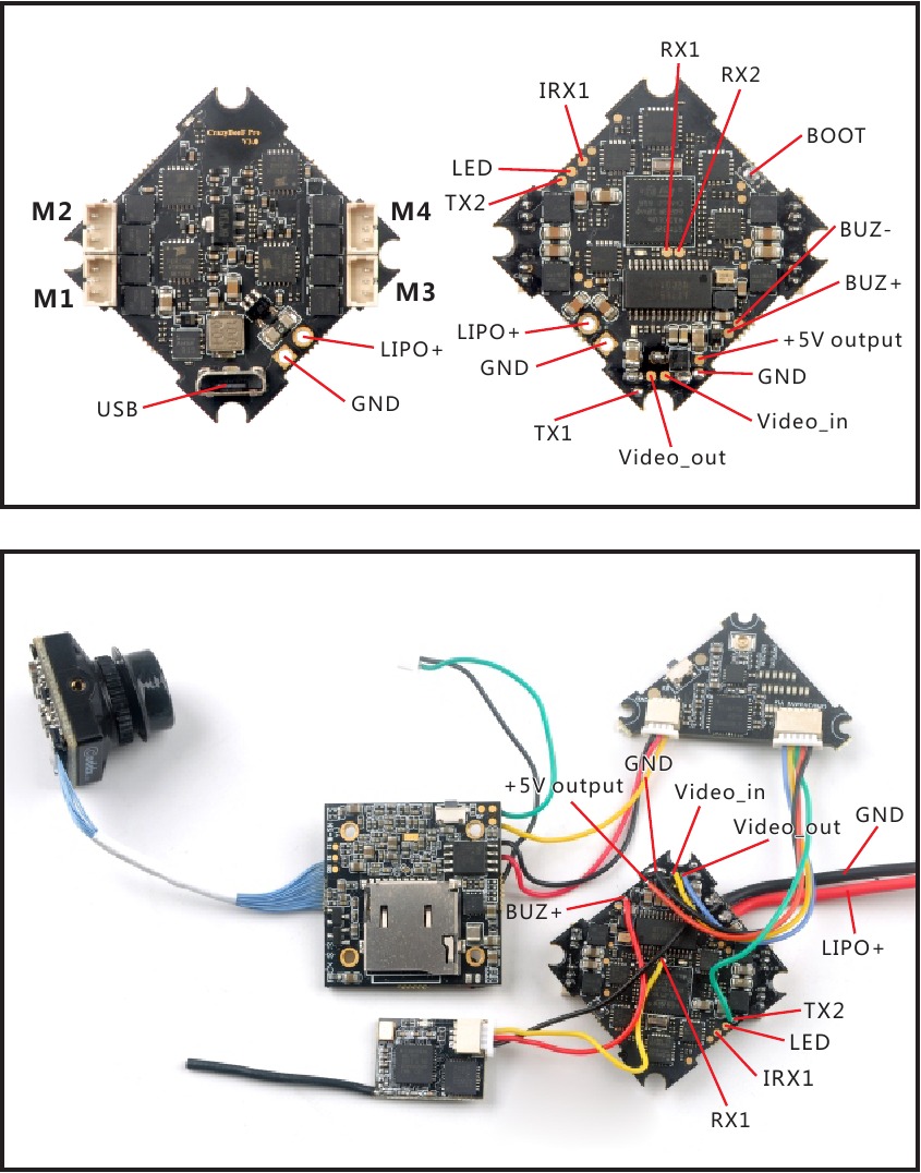 Aansluitschema flightcontroller