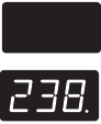 Geen display afwisselend met weergave van CO-concentratie om de 60 seconden.