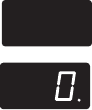 Geen display afwisselend met "0" om de 60 seconden.