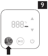 temperatuur-timer selectieknop