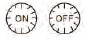 Power on time instelling functie indicator pictogram