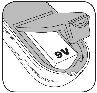 9-VOLTS BATTERIJ PLAATSEN