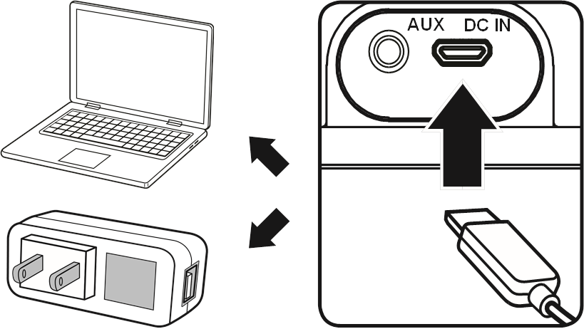 De batterij opladen
