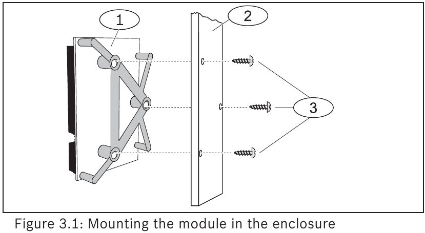 De module in de behuizing monteren