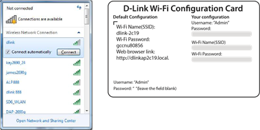 Configureer de DAP-1320 met een webbrowser - Stap 1