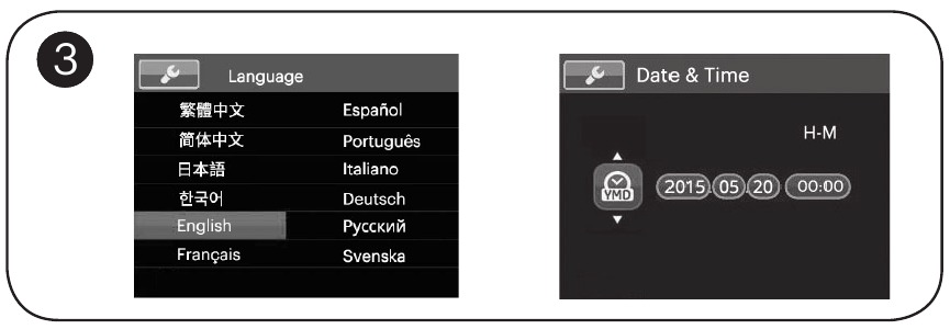 De taal/datum/tijd instellen