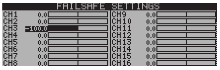 FAILSAFE INSTELLINGEN