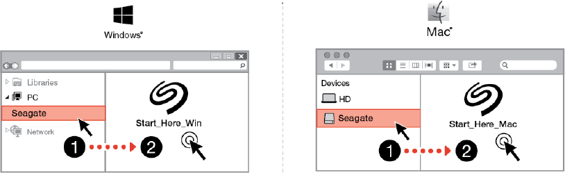 Seagate Ultra Touch instellen - Stap 1